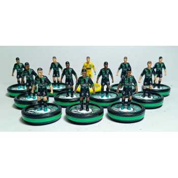 Subbuteo Andrew Table Soccer Brighton 2023-24 away kit on new WSB Professional bases